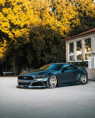 Ford Mustang Ecoboost V6 GT March1 Bullitt S550.1 S550.2 2015 2016 2017 2018 2019 2020 2021 2022 2023 with Aftermarket Parts - STORM Front Bumper Canards Carbon Fiber/FRP from Robot Craftsman