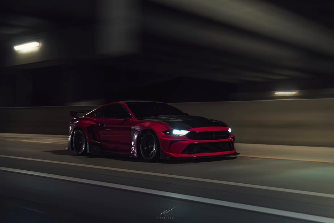 Ford Mustang Ecoboost V6 GT 2015 2016 2017 & Mustang Ecoboost V6 GT S550.1 2015 2016 2017 & Mustang Ecoboost V6 GT March1 Bullitt S550.2 2018 2019 2020 2021 2022 2023 with Aftermarket Parts - DUSK Front Bumper & Lip (Badge included) & Replacement Front Lip Only Carbon Fiber / FRP from Robot Craftsman
