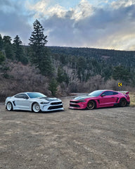 Ford Mustang Ecoboost V6 GT 2015 2016 2017 & Mustang Ecoboost V6 GT S550.1 2015 2016 2017 & Mustang Ecoboost V6 GT March1 Bullitt S550.2 2018 2019 2020 2021 2022 2023 with Aftermarket Parts - DUSK Front Bumper & Lip (Badge included) & Replacement Front Lip Only Carbon Fiber / FRP from Robot Craftsman