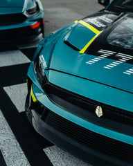 Ford Mustang Ecoboost V6 GT S550.1 2015 2016 2017 & Mustang Ecoboost V6 GT March1 Bullitt S550.2 2018 2019 2020 2021 2022 2023 with Aftermarket Parts - "DAWN" Hood Bonnet Carbon Fiber / FRP from Robot Craftsman