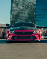 Ford Mustang Ecoboost V6 GT 2015 2016 2017 & Mustang Ecoboost V6 GT S550.1 2015 2016 2017 & Mustang Ecoboost V6 GT March1 Bullitt S550.2 2018 2019 2020 2021 2022 2023 with Aftermarket Parts - DUSK Front Bumper & Lip (Badge included) & Replacement Front Lip Only Carbon Fiber / FRP from Robot Craftsman