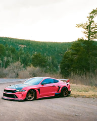 ord Mustang Ecoboost V6 GT S550.1 2015 2016 2017 & Mustang Ecoboost V6 GT March1 Bullitt S550.2 2018 2019 2020 2021 2022 2023 with Aftermarket Parts - " DAWN & DUSK " Widebody Fender Flares Wheel Arches & Side Skirts Carbon Fiber / FRP from Robot Craftsman