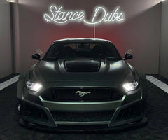 Ford Mustang Ecoboost V6 GT S550.1 2015 2016 2017 with Aftermarket Parts - STORM Hood Bonnet Carbon Fiber / FRP from Robot Craftsman