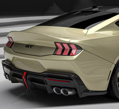 Ford Mustang S650 2.3 Ecoboost 5.0 GT Dark Horse 2024-ON with Aftermarket Parts - DARKSTAR Rear Spoiler Carbon Fiber / FRP from Robot Craftsman
