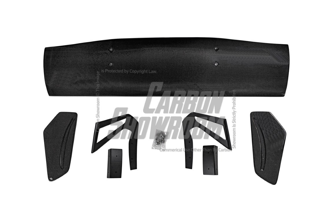 Ford Mustang Ecoboost V6 GT March1 Bullitt S550.1 S550.2 2015 2016 2017 2018 2019 2020 2021 2022 2023 with Aftermarket Parts - CAVALIER Rear GT Wing Carbon Fiber / FRP from Robot Craftsman