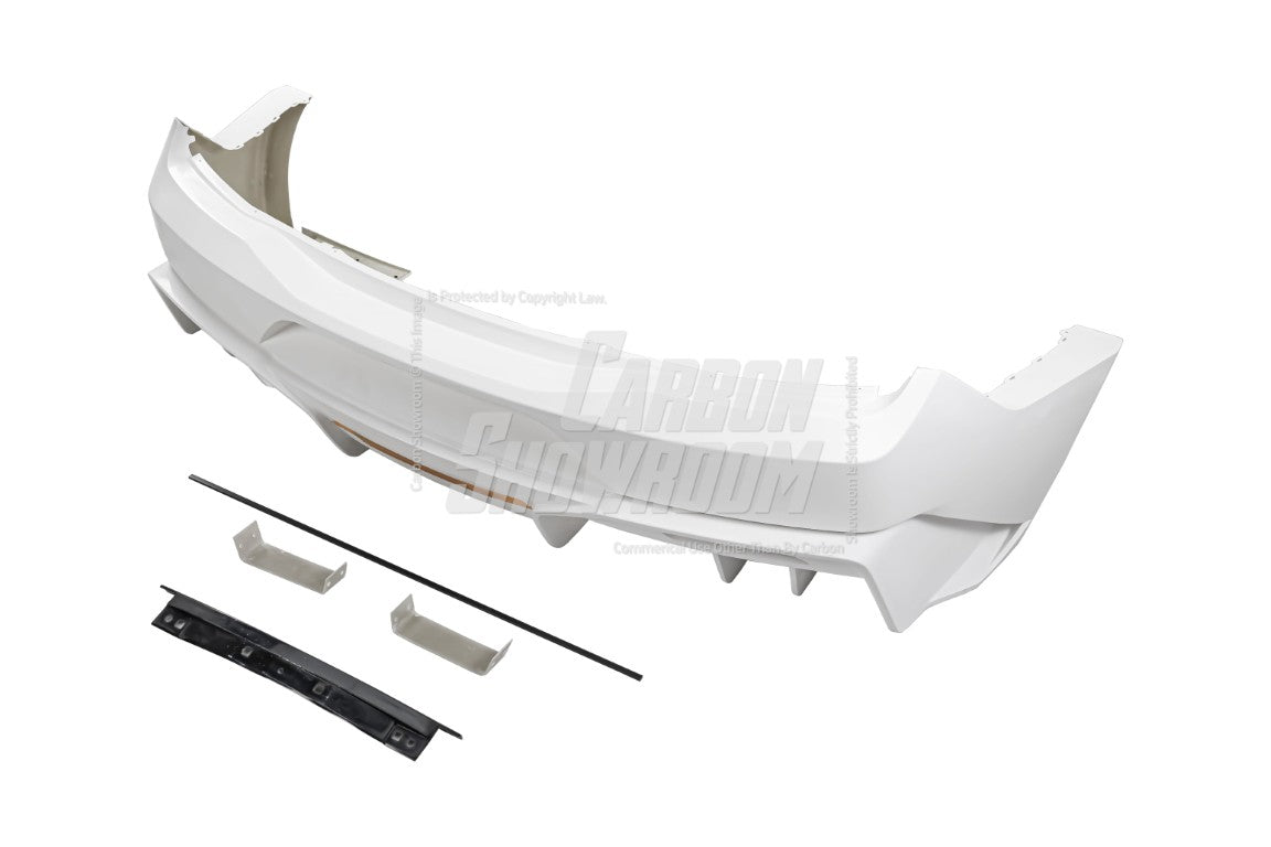 Ford Mustang Ecoboost V6 GT March1 Bullitt S550.1 S550.2 2015 2016 2017 2018 2019 2020 2021 2022 2023 with Aftermarket Parts - GTD Style Rear Bumper & Diffuser Carbon Fiber / FRP from Robot Craftsman