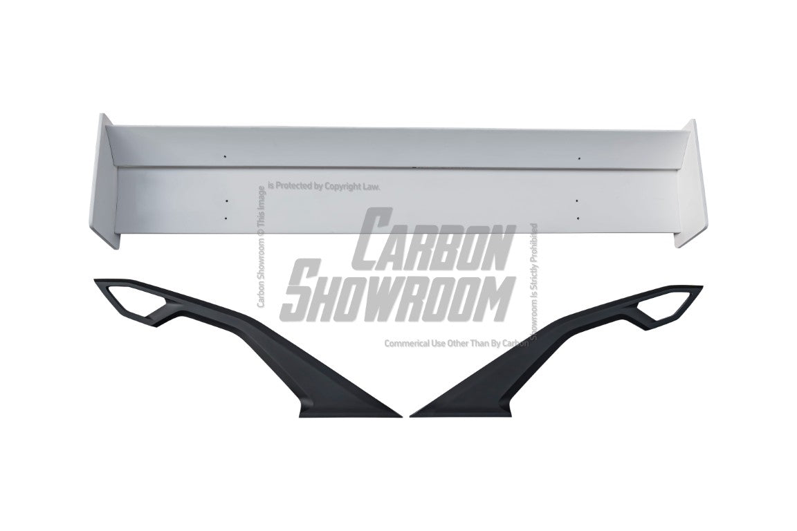 Ford Mustang Ecoboost V6 GT March1 Bullitt S550.1 S550.2 2015 2016 2017 2018 2019 2020 2021 2022 2023 (limits trunk functionality) with Aftermarket Parts - GTD Style Rear Spoiler Wing Carbon Fiber  FRP from Robot Craftsman