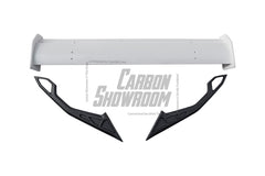 Ford Mustang Ecoboost V6 GT March1 Bullitt S550.1 S550.2 2015 2016 2017 2018 2019 2020 2021 2022 2023 (limits trunk functionality) with Aftermarket Parts - GTD Style Rear Spoiler Wing Carbon Fiber  FRP from Robot Craftsman