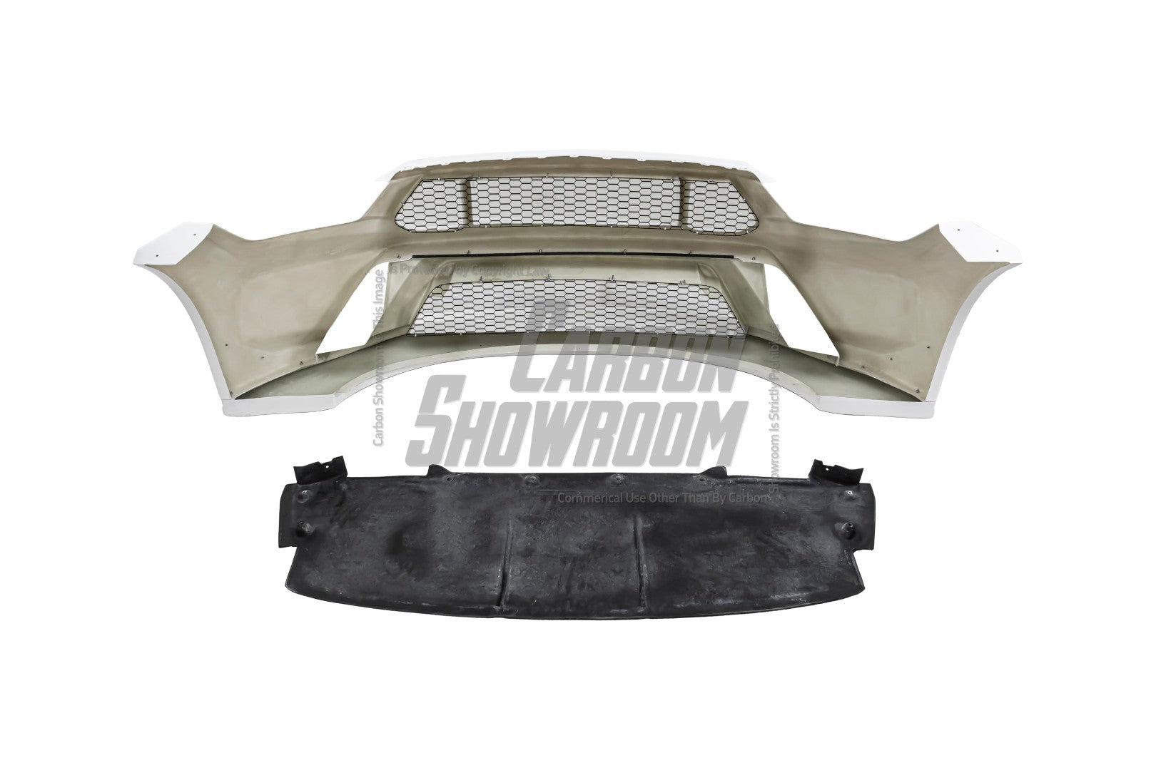 Ford Mustang Ecoboost V6 GT March1 Bullitt S550.1 S550.2 2015 2016 2017 2018 2019 2020 2021 2022 2023 (designed for ROBOT CRAFTSMAN S550 GTD Style widebody kit, S550.2 requires S550.1 headlight) with Aftermarket Parts - GTD Style Replacement Front Lip Only & Widebody Front Bumper & Lip Carbon Fiber  FRP from Robot Craftsman