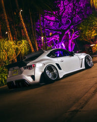 Toyota GT86 86 TRD GT SE Base ZN6 2017 2018 2019 2020 & Scion FR-S FRS ZN6 2013 2014 2015 2016 & BRZ TS Limited Premium ZN6 2013 2014 2015 2016 2017 2018 2019 2020 (compatible with ROBOT widebody kit) with Aftermarket Parts - Front Fenders Replacement & Rear Quarter Fender Flares & Side Skirts Carbon Fiber / FRP from Robot Craftsman