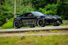 Toyota GT86 86 TRD GT SE Base ZN6 2017 2018 2019 2020 & Scion FR-S FRS ZN6 2013 2014 2015 2016 & BRZ TS Limited Premium ZN6 2013 2014 2015 2016 2017 2018 2019 2020 (compatible with ROBOT widebody kit) with Aftermarket Parts - Front Fenders Replacement & Rear Quarter Fender Flares & Side Skirts Carbon Fiber / FRP from Robot Craftsman