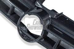 Volkswagen Golf R GTI Base MK7 MK7.5 2015 2016 2017 2018 2019 2020 2021 with Aftermarket Parts - Front Grill Replacement & ROBOT emblem cover Carbon Fiber / FRP from Robot Craftsman