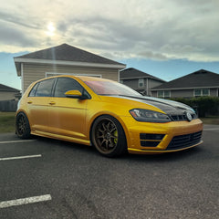 Volkswagen Golf R GTI Base MK7 MK7.5 2015 2016 2017 2018 2019 2020 2021 with Aftermarket Parts - Front Grill Replacement & ROBOT emblem cover Carbon Fiber / FRP from Robot Craftsman