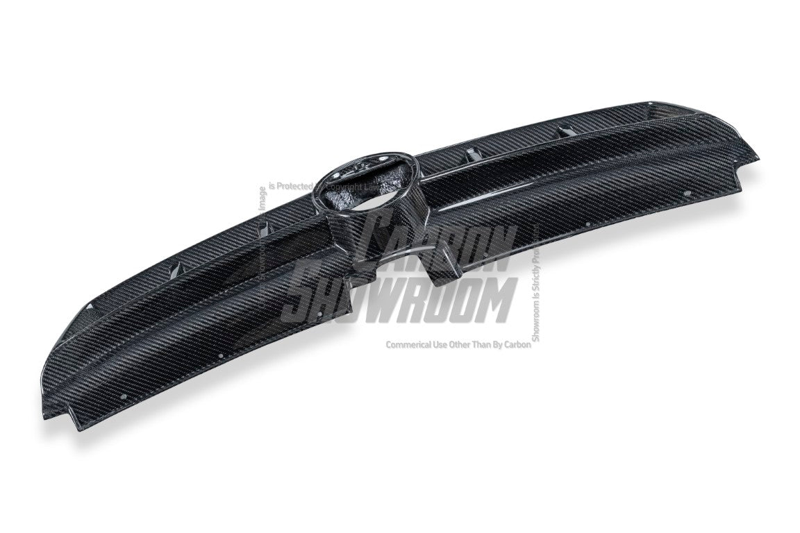 Volkswagen Golf R GTI Base MK7 MK7.5 2015 2016 2017 2018 2019 2020 2021 with Aftermarket Parts - Front Grill Replacement & ROBOT emblem cover Carbon Fiber / FRP from Robot Craftsman