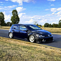 Volkswagen Golf R GTI Base MK7 MK7.5 2015 2016 2017 2018 2019 2020 2021 & Golf R GTI Base MK7 2015 2016 2017 & Golf R GTI Base MK7.5 2018 2019 2020 2021 with Aftermarket Parts - Front Lip & Front Bumper Carbon Fiber / FRP from Robot Craftsman