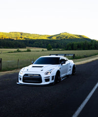 Nissan GTR Nismo T-Spec Black Edition Track Edition Premium Pure CBA DBA EBA 2008 2009 2010 2011 2012 2013 2014 2015 2016 2017 2018 2019 2020 2021 2022 2023 2024 with Aftermarket Parts - "Godzilla" Swan Neck Thor GT Wing Carbon Fiber / FRP from Robot Craftsman