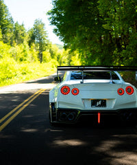 Nissan GTR Nismo T-Spec Black Edition Track Edition Premium Pure CBA DBA EBA 2008 2009 2010 2011 2012 2013 2014 2015 2016 2017 2018 2019 2020 2021 2022 2023 2024 with Aftermarket Parts - "Godzilla" Swan Neck Thor GT Wing Carbon Fiber / FRP from Robot Craftsman