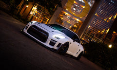 Nissan GTR Nismo Black Edition Track Edition Premium Base CBA DBA 2008 2009 2010 2011 2012 2013 2014 2015 2016 (for installation on 2017 2018 2019 2020 2021 2022 2023 2024 vehicles, 2008 2009 2010 2011 2012 2013 2014 2015 2016 hood is recommended) with Aftermarket Parts - "Godzilla" Widebody Front Bumper & Front Lip Carbon Fiber / FRP from Robot Craftsman