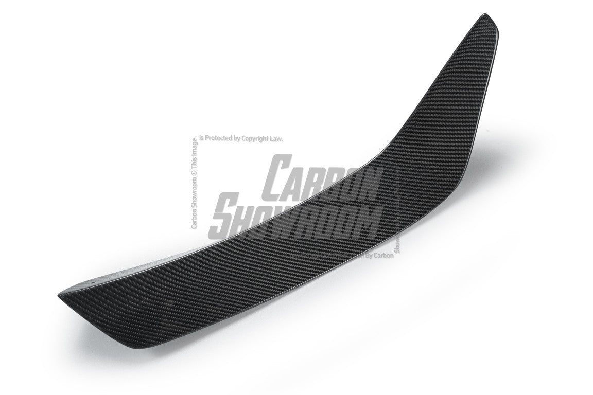 Ford Mustang Ecoboost V6 GT March1 Bullitt S550.1 S550.2 2015 2016 2017 2018 2019 2020 2021 2022 2023 (designed for ROBOT CRAFTSMAN S550 GTD Style widebody kit, S550.2 requires S550.1 headlight) with Aftermarket Parts - GTD Style Front Bumper Canards Carbon Fiber  FRP from Robot Craftsman