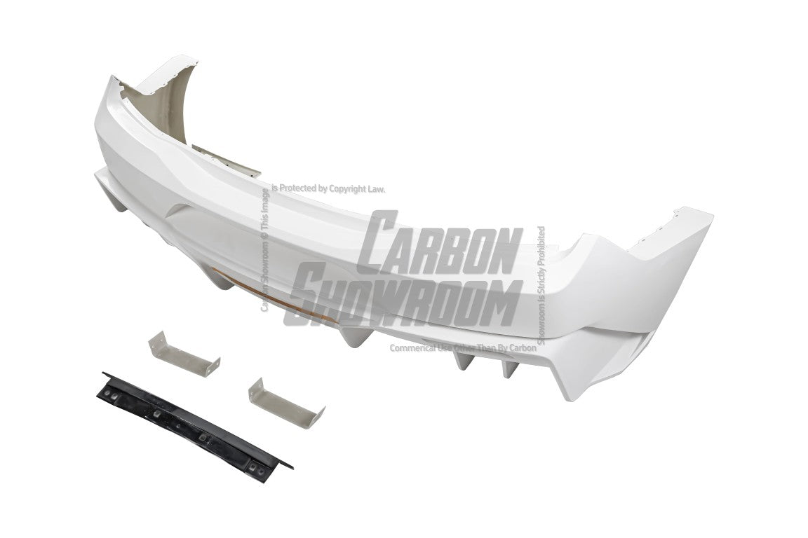 Ford Mustang Ecoboost V6 GT March1 Bullitt S550.1 S550.2 2015 2016 2017 2018 2019 2020 2021 2022 2023 with Aftermarket Parts - GTD Style Rear Bumper & Diffuser Carbon Fiber / FRP from Robot Craftsman