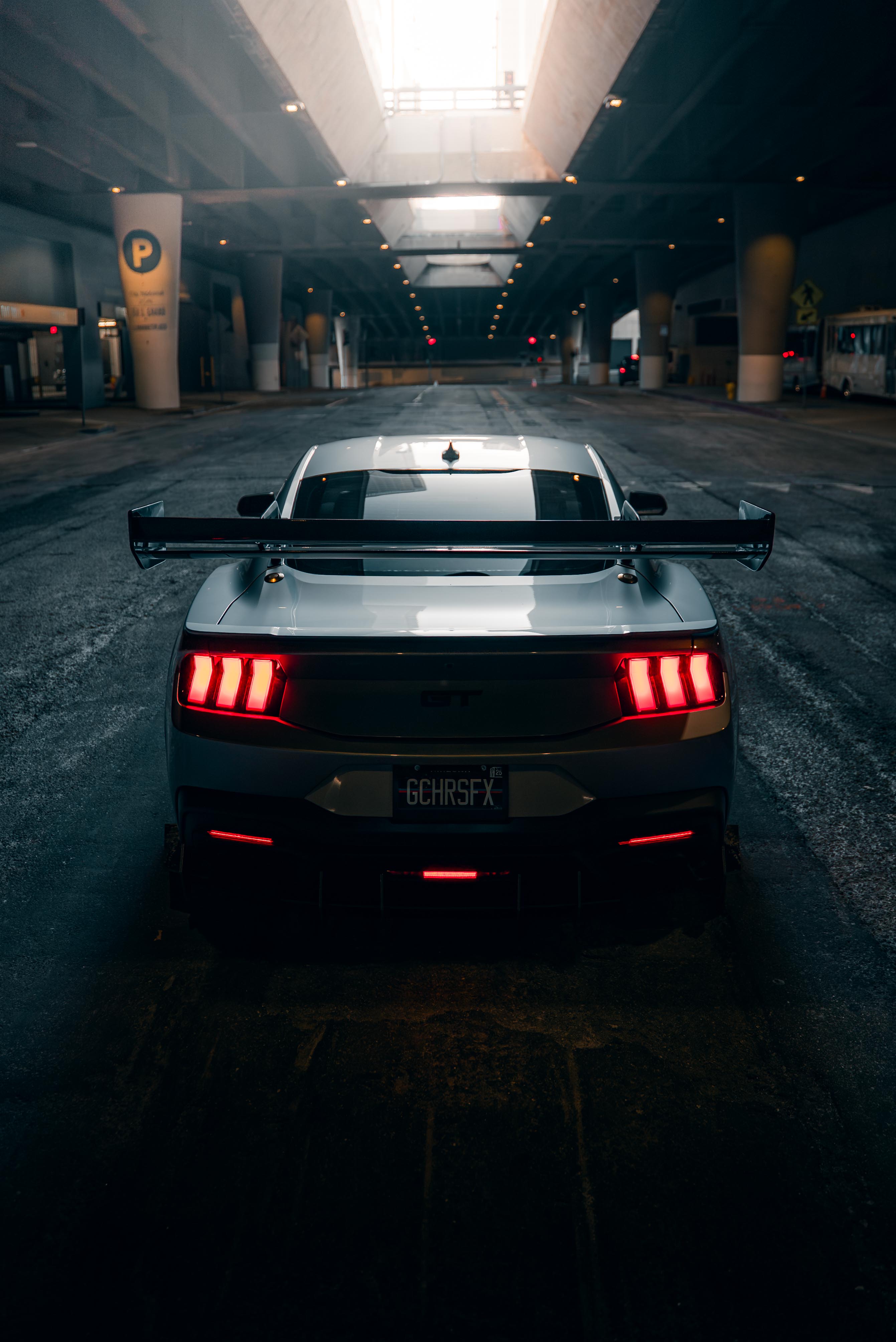 Ford Mustang Ecoboost V6 GT March1 Bullitt S550.1 S550.2 2015 2016 2017 2018 2019 2020 2021 2022 2023 (limits trunk functionality) with Aftermarket Parts - GTD Style Rear Spoiler Wing Carbon Fiber  FRP from Robot Craftsman