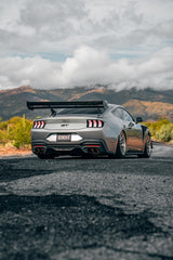 Ford Mustang Ecoboost V6 GT March1 Bullitt S550.1 S550.2 2015 2016 2017 2018 2019 2020 2021 2022 2023 (limits trunk functionality) with Aftermarket Parts - GTD Style Rear Spoiler Wing Carbon Fiber  FRP from Robot Craftsman