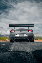 Ford Mustang Ecoboost V6 GT March1 Bullitt S550.1 S550.2 2015 2016 2017 2018 2019 2020 2021 2022 2023 (limits trunk functionality) with Aftermarket Parts - GTD Style Rear Spoiler Wing Carbon Fiber  FRP from Robot Craftsman