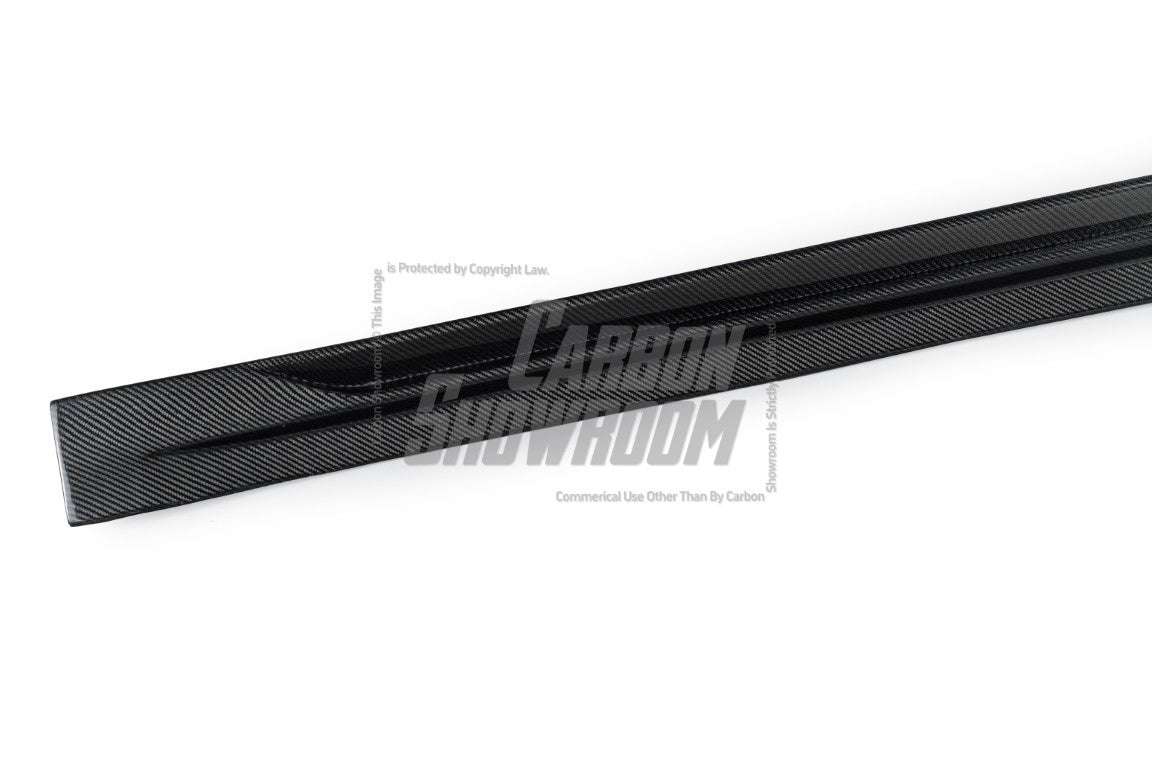Tesla Model 3 Performance Long Range Standard Base 2017 2018 2019 2020 2021 2022 2023 with Aftermarket Parts - "Hacker" Narrow Body Side Skirts Carbon Fiber / FRP from Robot Craftsman