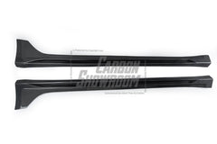 Tesla Model 3 Performance Long Range Standard Base 2017 2018 2019 2020 2021 2022 2023 with Aftermarket Parts - "Hacker" Narrow Body Side Skirts Carbon Fiber / FRP from Robot Craftsman