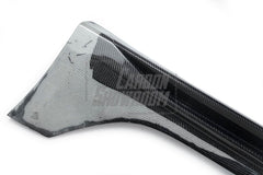 Tesla Model 3 Performance Long Range Standard Base 2017 2018 2019 2020 2021 2022 2023 with Aftermarket Parts - "Hacker" Narrow Body Side Skirts Carbon Fiber / FRP from Robot Craftsman