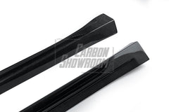 Tesla Model 3 Performance Long Range Standard Base 2017 2018 2019 2020 2021 2022 2023 with Aftermarket Parts - "Hacker" Narrow Body Side Skirts Carbon Fiber / FRP from Robot Craftsman