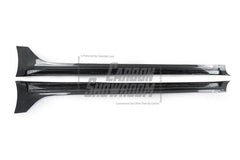 Tesla Model 3 Performance Long Range Standard Base 2017 2018 2019 2020 2021 2022 2023 with Aftermarket Parts - "Hacker" Narrow Body Side Skirts Carbon Fiber / FRP from Robot Craftsman