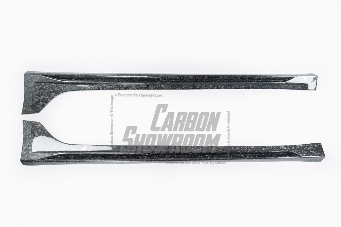 Tesla Model 3 Performance Long Range Standard Base 2017 2018 2019 2020 2021 2022 2023 with Aftermarket Parts - "Hacker" Narrow Body Side Skirts Carbon Fiber / FRP from Robot Craftsman