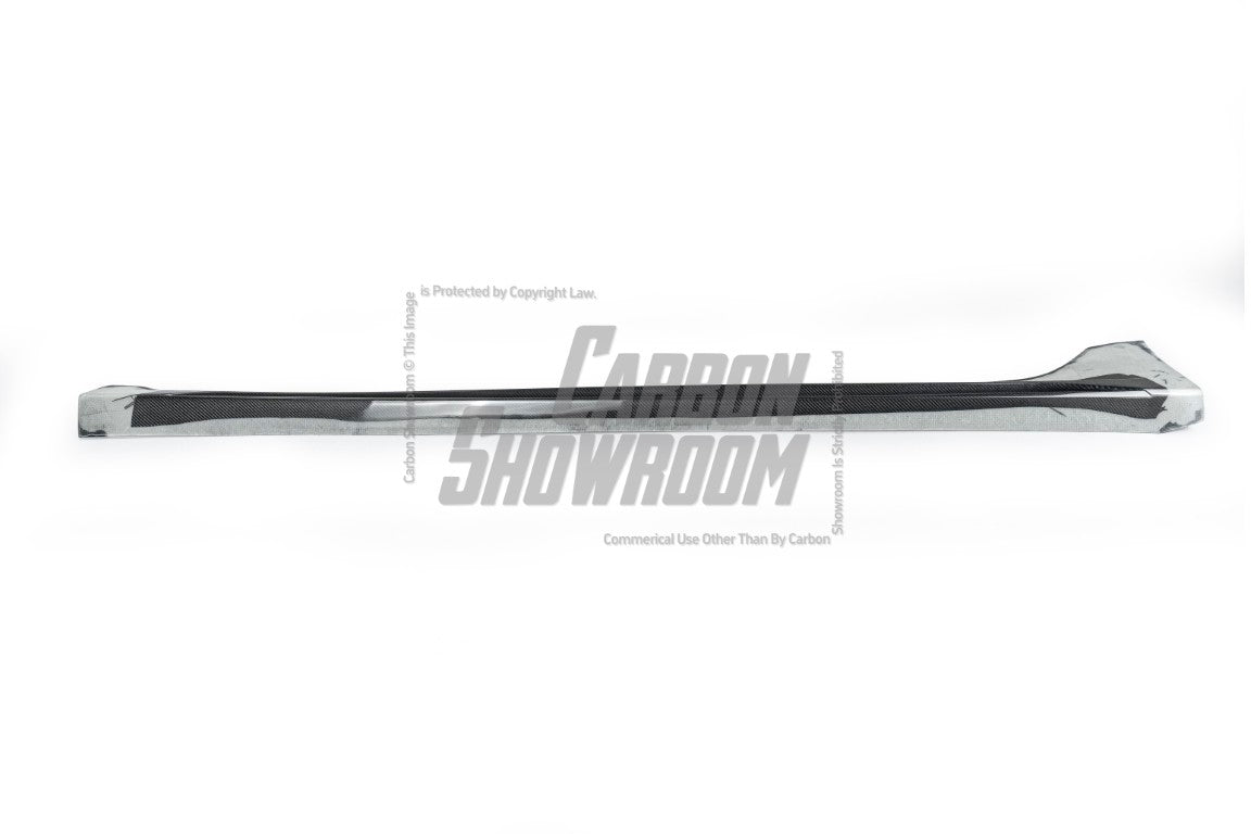 Tesla Model 3 Performance Long Range Standard Base 2017 2018 2019 2020 2021 2022 2023 with Aftermarket Parts - "Hacker" Narrow Body Side Skirts Carbon Fiber / FRP from Robot Craftsman