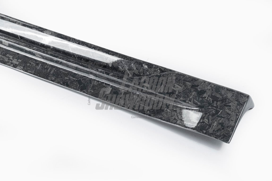 Tesla Model 3 Performance Long Range Standard Base 2017 2018 2019 2020 2021 2022 2023 with Aftermarket Parts - "Hacker" Narrow Body Side Skirts Carbon Fiber / FRP from Robot Craftsman