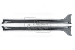 Tesla Model 3 Performance Long Range Standard Base 2017 2018 2019 2020 2021 2022 2023 with Aftermarket Parts - "Hacker" Narrow Body Side Skirts Carbon Fiber / FRP from Robot Craftsman