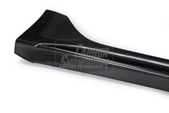 Tesla Model 3 Performance Long Range Standard Base 2017 2018 2019 2020 2021 2022 2023 with Aftermarket Parts - "Hacker" Narrow Body Side Skirts Carbon Fiber / FRP from Robot Craftsman