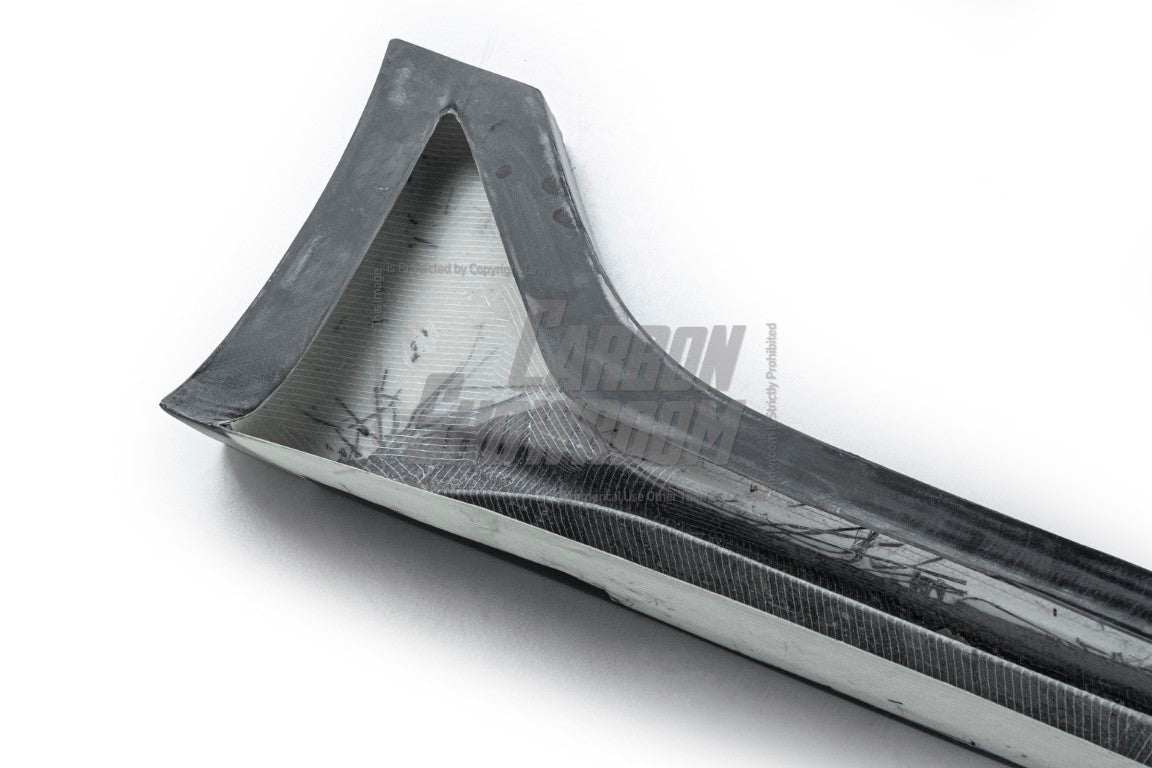 Tesla Model 3 Performance Long Range Standard Base 2017 2018 2019 2020 2021 2022 2023 with Aftermarket Parts - "Hacker" Widebody Wheel Arches & Side Skirts Carbon Fiber / FRP from Robot Craftsman