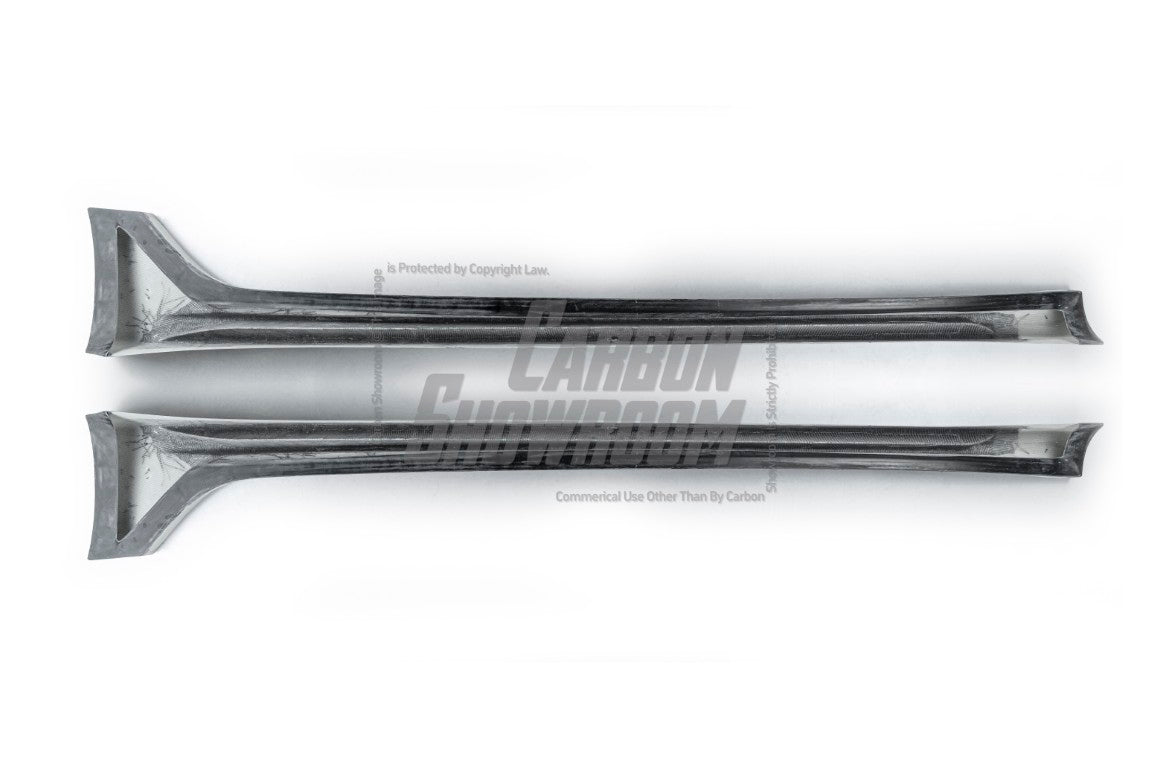 Tesla Model 3 Performance Long Range Standard Base 2017 2018 2019 2020 2021 2022 2023 with Aftermarket Parts - "Hacker" Widebody Wheel Arches & Side Skirts Carbon Fiber / FRP from Robot Craftsman