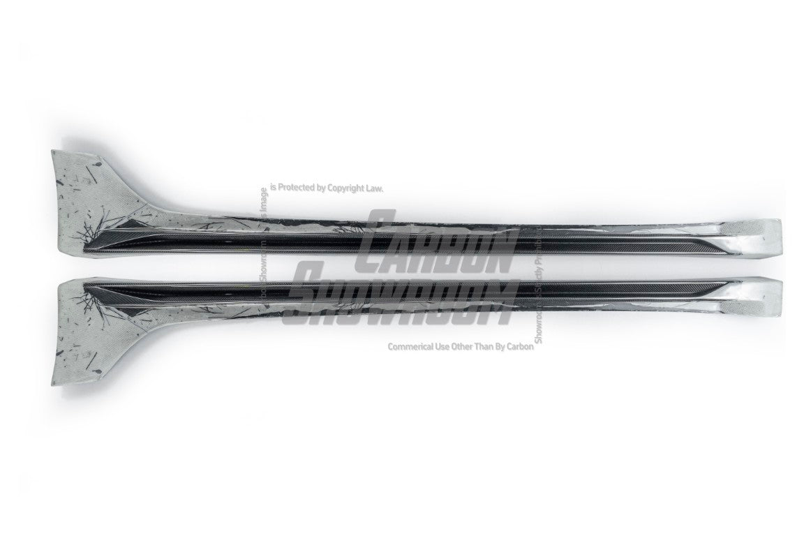 Tesla Model 3 Performance Long Range Standard Base 2017 2018 2019 2020 2021 2022 2023 with Aftermarket Parts - "Hacker" Widebody Wheel Arches & Side Skirts Carbon Fiber / FRP from Robot Craftsman