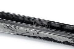 Tesla Model 3 Performance Long Range Standard Base 2017 2018 2019 2020 2021 2022 2023 with Aftermarket Parts - "Hacker" Widebody Wheel Arches & Side Skirts Carbon Fiber / FRP from Robot Craftsman