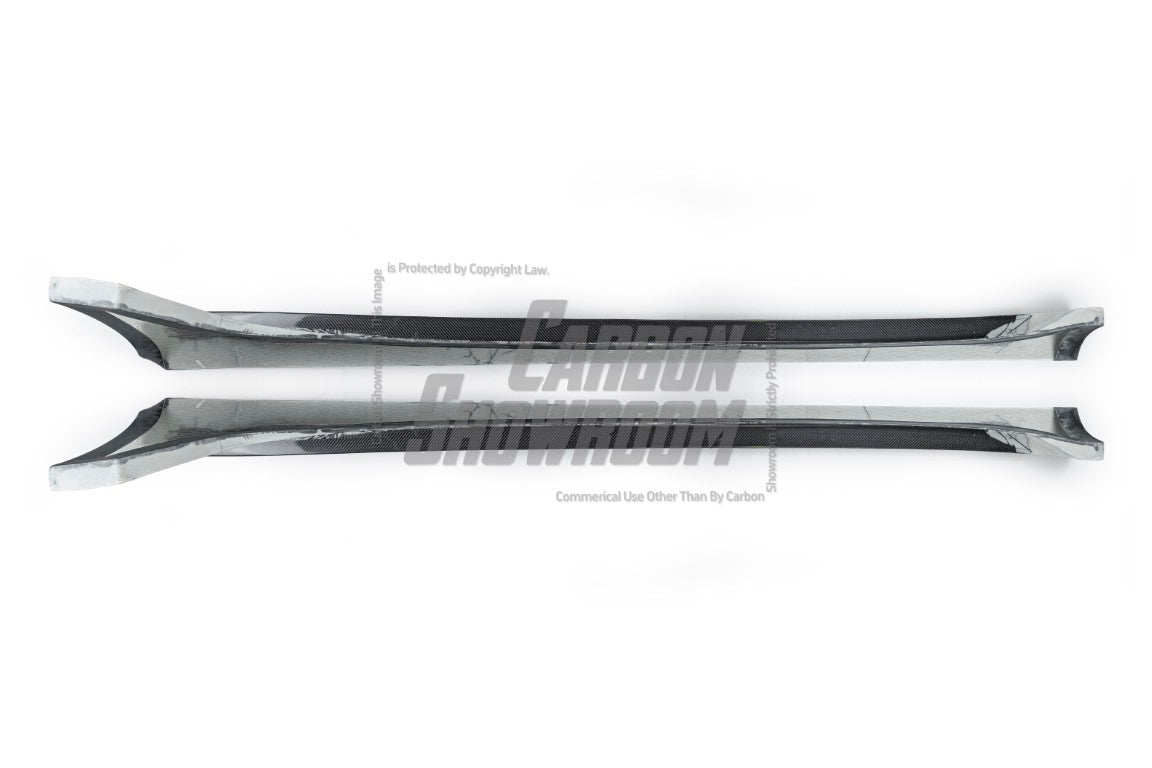 Tesla Model 3 Performance Long Range Standard Base 2017 2018 2019 2020 2021 2022 2023 with Aftermarket Parts - "Hacker" Widebody Wheel Arches & Side Skirts Carbon Fiber / FRP from Robot Craftsman