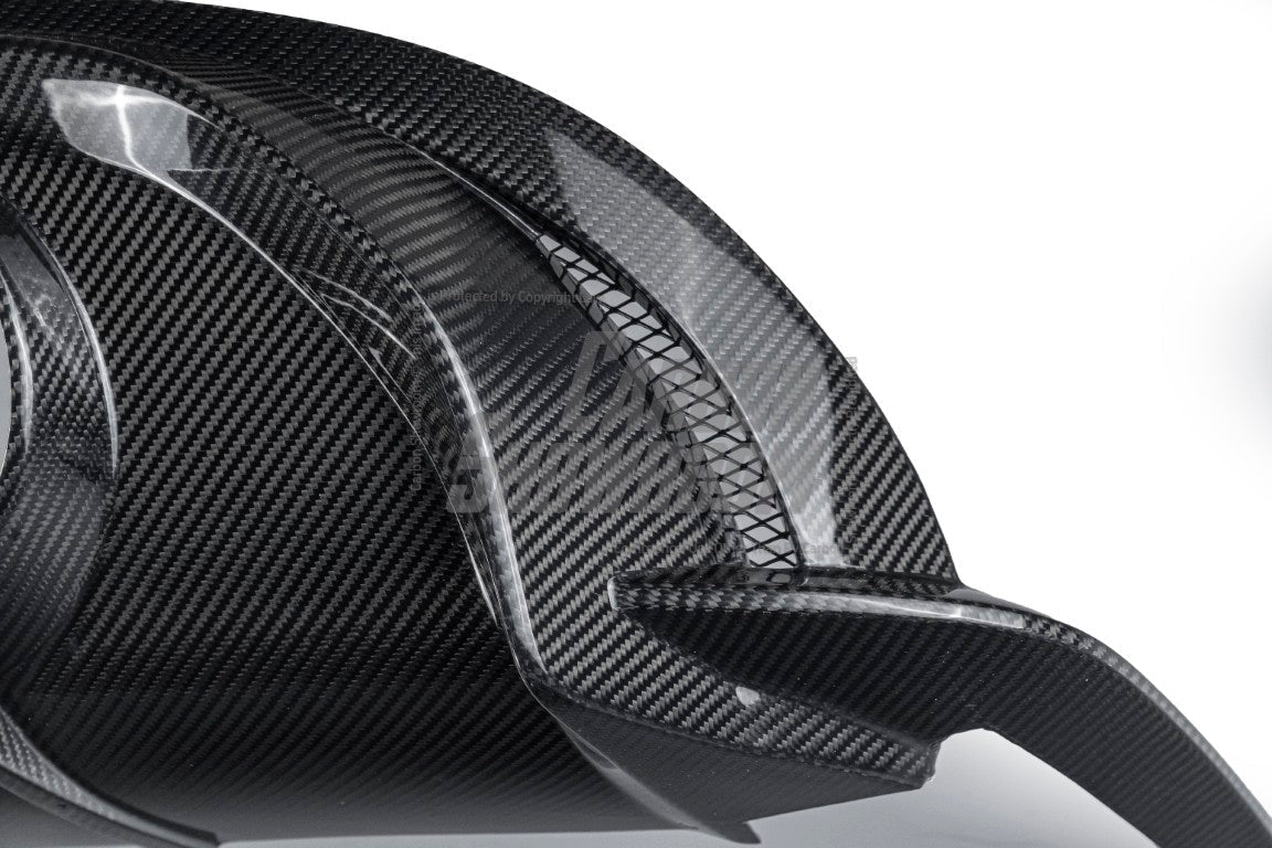 Alfa Romeo Giulia Sport Veloce Ti Sprint RWD AWD Lusso Base 2017 2018 2019 2020 2021 2022 2023 2024 with Aftermarket Parts - "HIDROGAI" Rear Diffuser Carbon Fiber / FRP from Robot Craftsman
