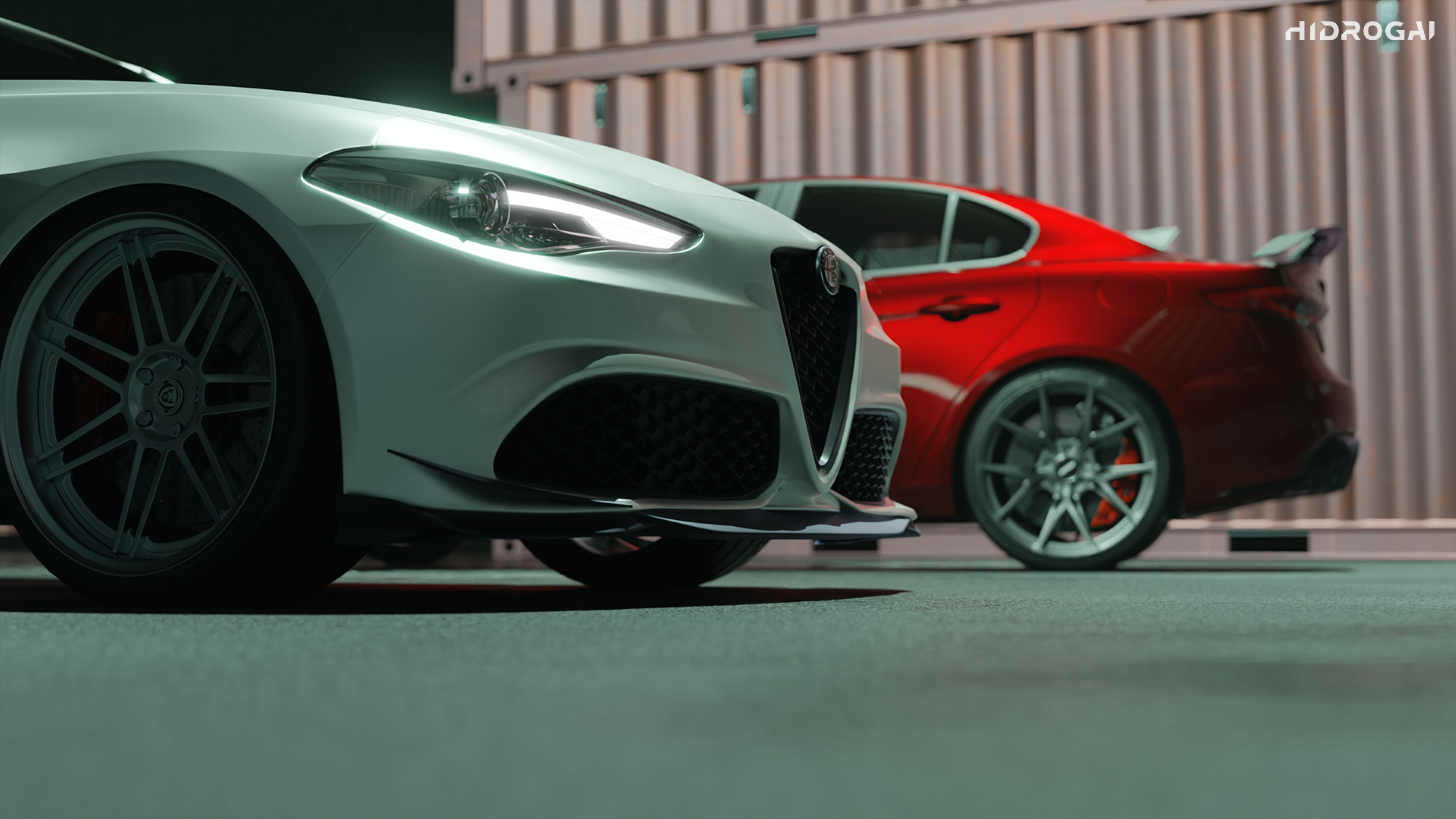 Alfa Romeo Giulia Quadrifoglio Sport Veloce Ti Sprint RWD AWD Lusso Base 2017-ON with Robot Craftsman's Aftermarket Parts - Standard Package "HIDROGAI" Carbon Fiber / FRP