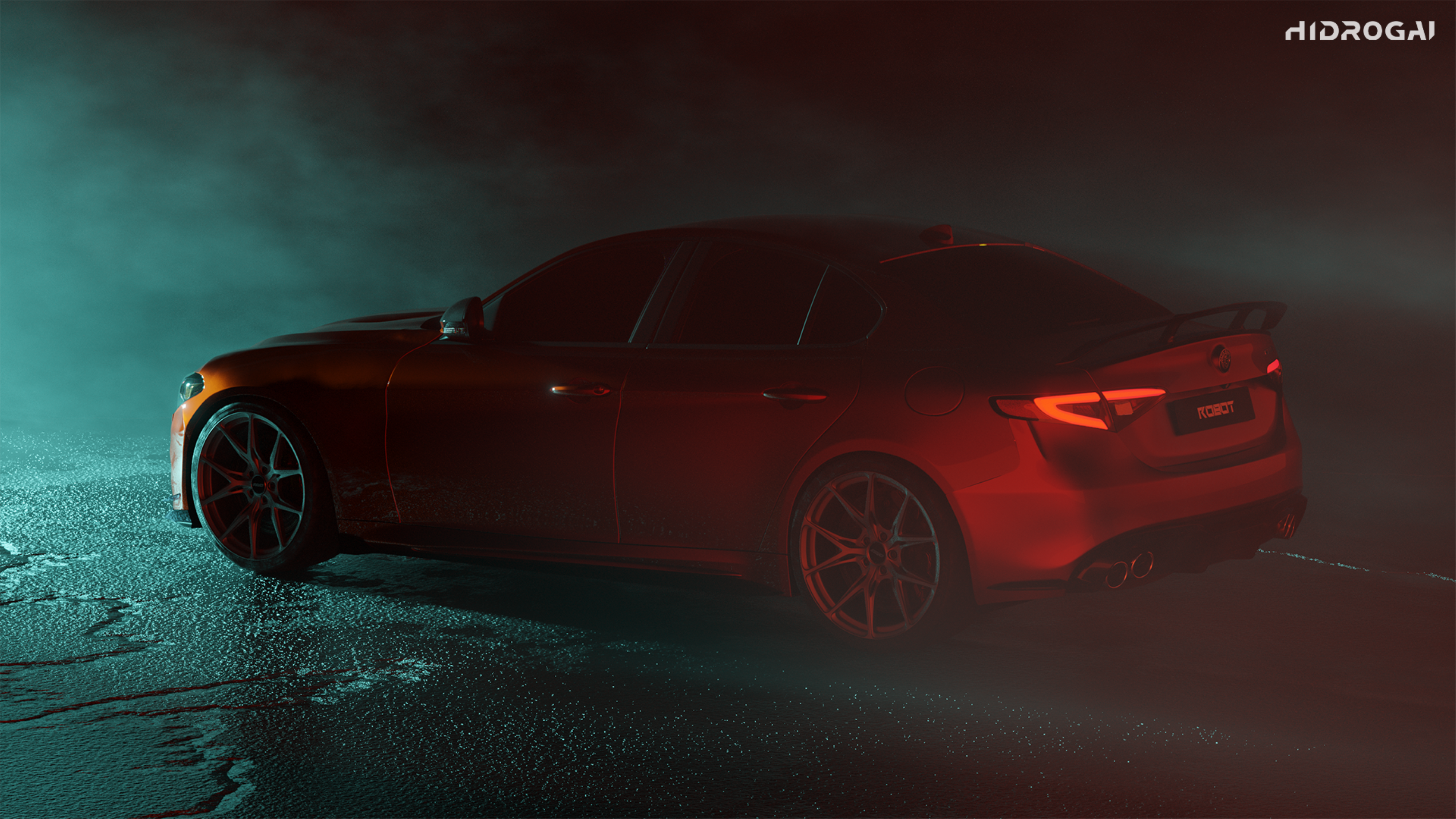 Alfa Romeo Giulia Quadrifoglio Sport Veloce Ti Sprint RWD AWD Lusso Base 2017-ON with Robot Craftsman's Aftermarket Parts - Standard Package "HIDROGAI" Carbon Fiber / FRP