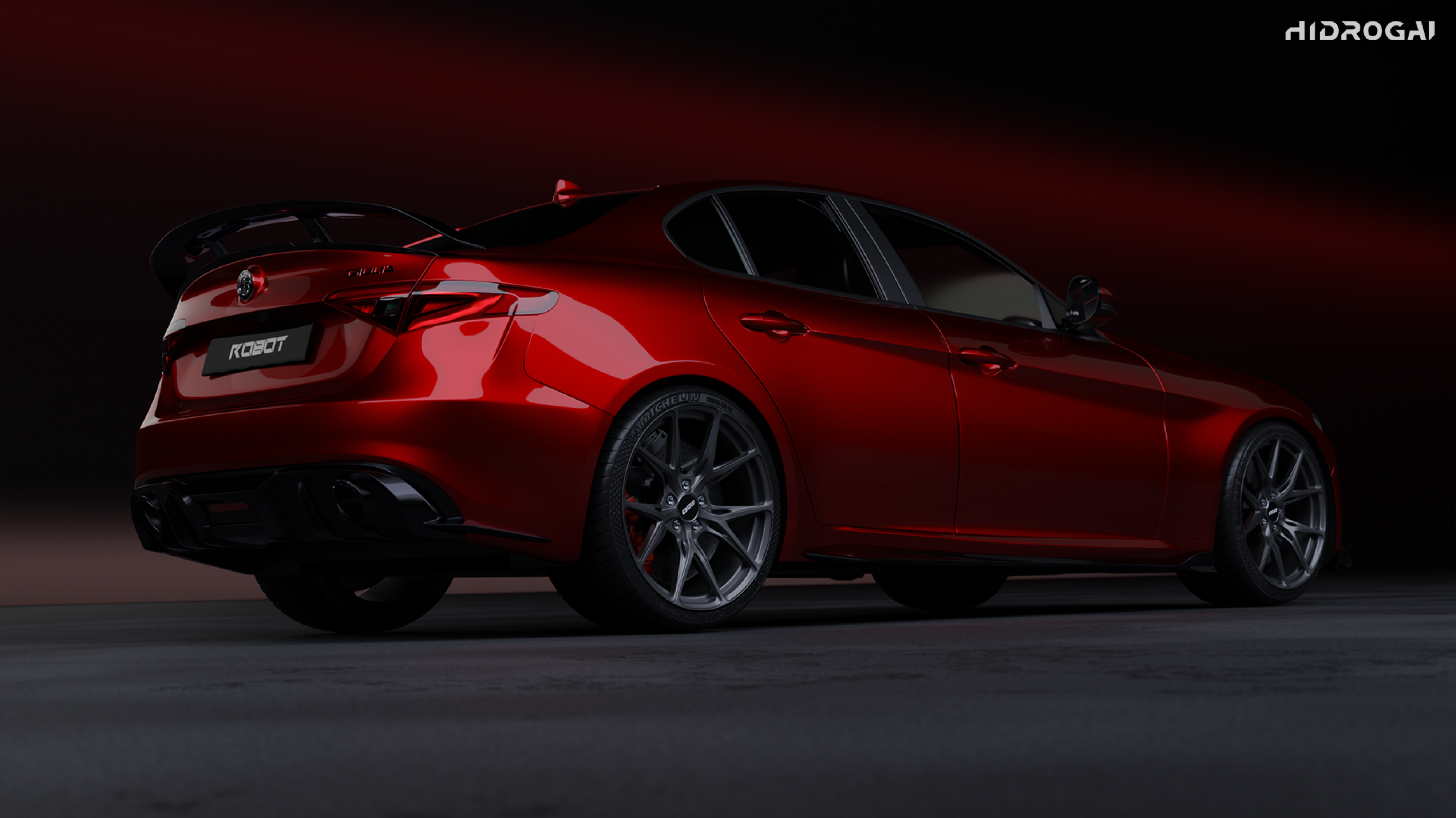 Alfa Romeo Giulia Quadrifoglio Sport Veloce Ti Sprint RWD AWD Lusso Base 2017-ON with Robot Craftsman's Aftermarket Parts - Standard Package "HIDROGAI" Carbon Fiber / FRP