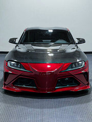 Toyota Supra MK5 A90 A91 3.0 2.0 2020-ON with Aftermarket Parts - "Hyperion" Narrow Body Front Bumper & Lip Carbon Fiber / FRP from Robot Craftsman