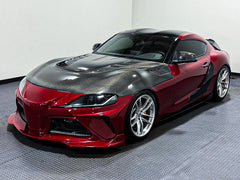 Toyota Supra MK5 A90 A91 3.0 2.0 2020-ON with Aftermarket Parts - "Hyperion" Narrow Body Front Bumper & Lip Carbon Fiber / FRP from Robot Craftsman
