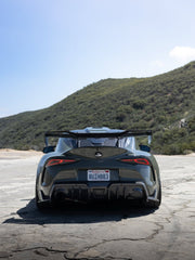 Toyota Supra MK5 A90 A91 3.0 2.0 2020 2021 2022 2023 2024 with Aftermarket Parts - Hyperion Rear Louvers & GT Wing Carbon Fiber / FRP from Robot Craftsman