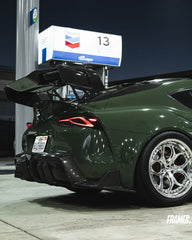 Toyota Supra MK5 A90 A91 3.0 2.0 2020 2021 2022 2023 2024 with Aftermarket Parts - Hyperion Rear Louvers & GT Wing Carbon Fiber / FRP from Robot Craftsman